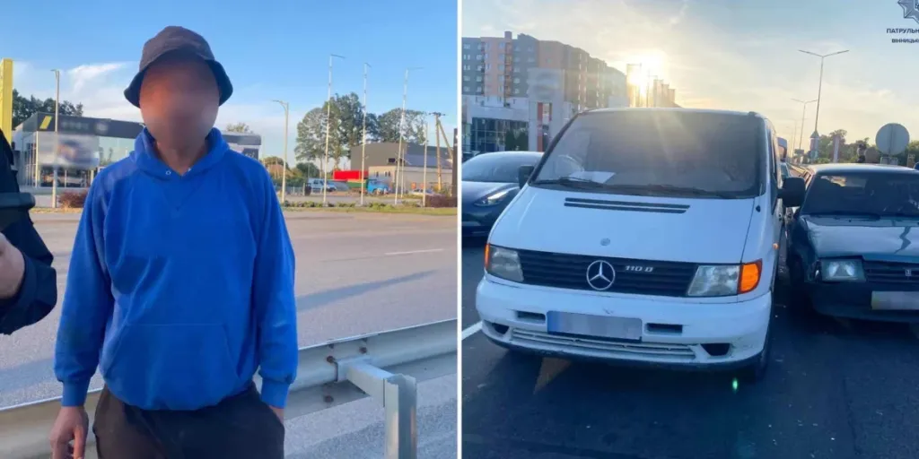 У Вінниці п’яний водій ВАЗ спричинив ДТП і отримав два протоколи від патрульних