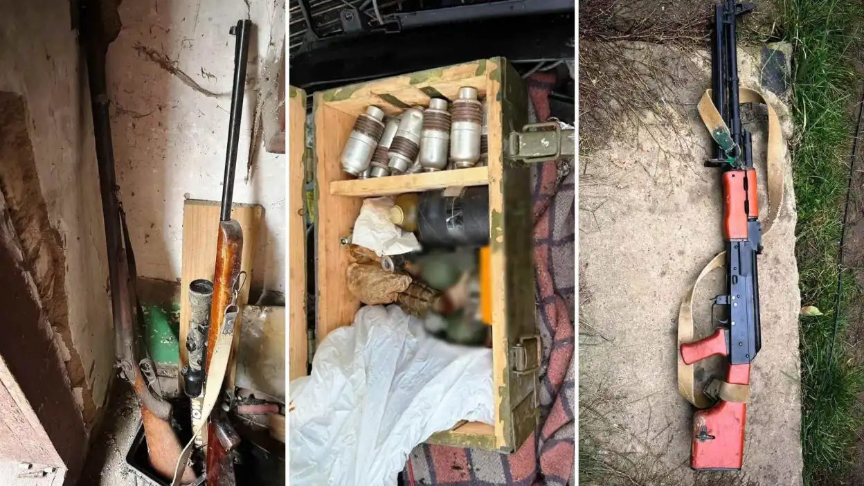 На Вінниччині виявили схрони зі зброєю у дворі місцевого жителя