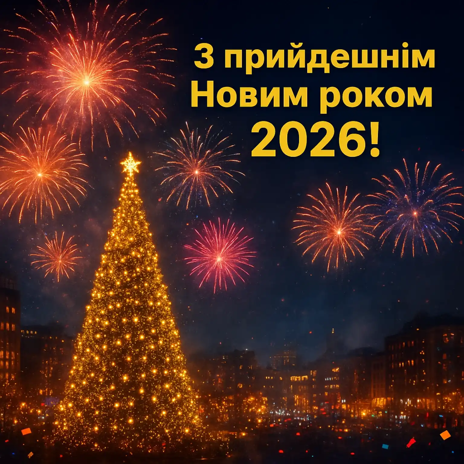 Привітання з прийдешнім новим роком 2026