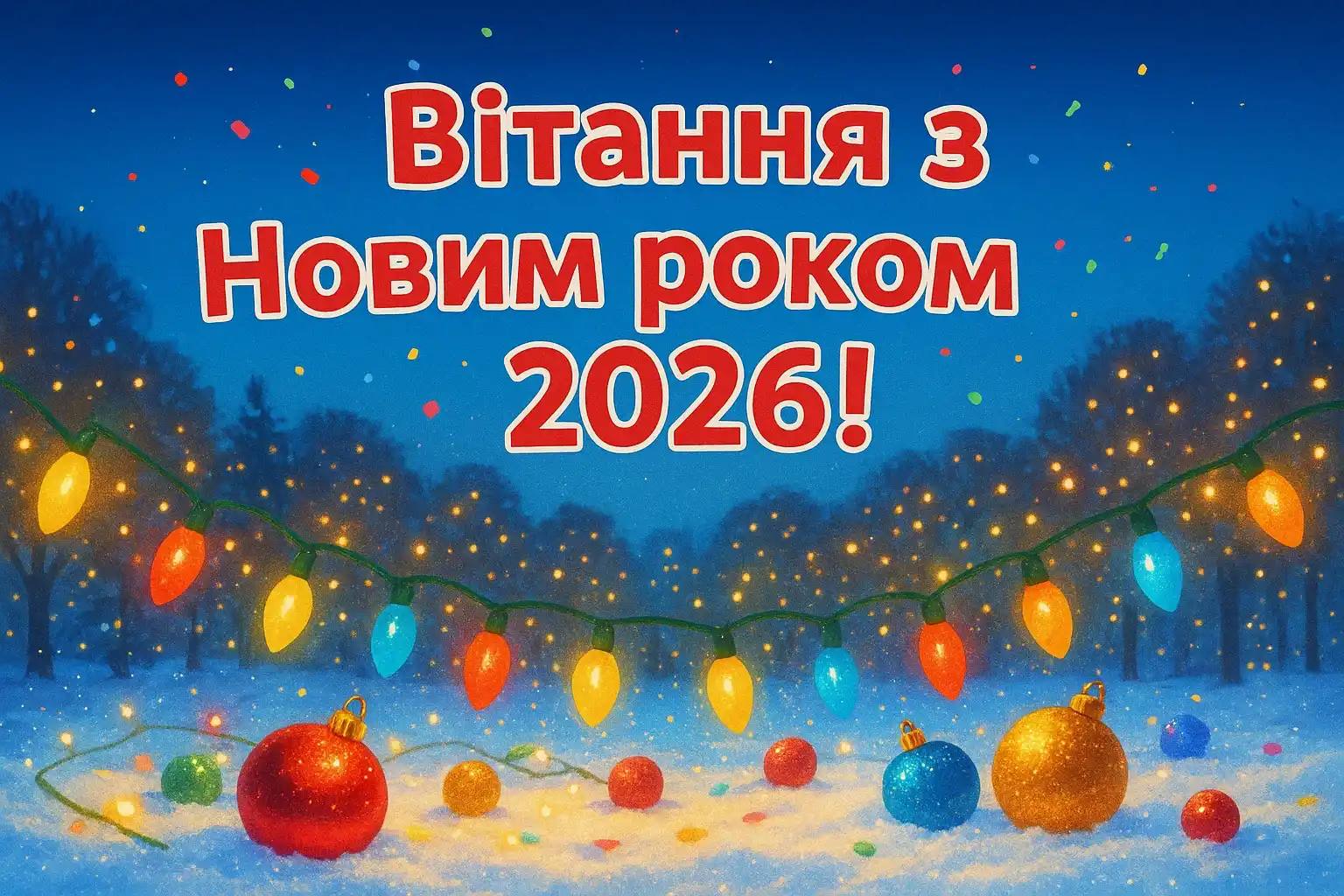 Привітання з прийдешнім новим роком 2026