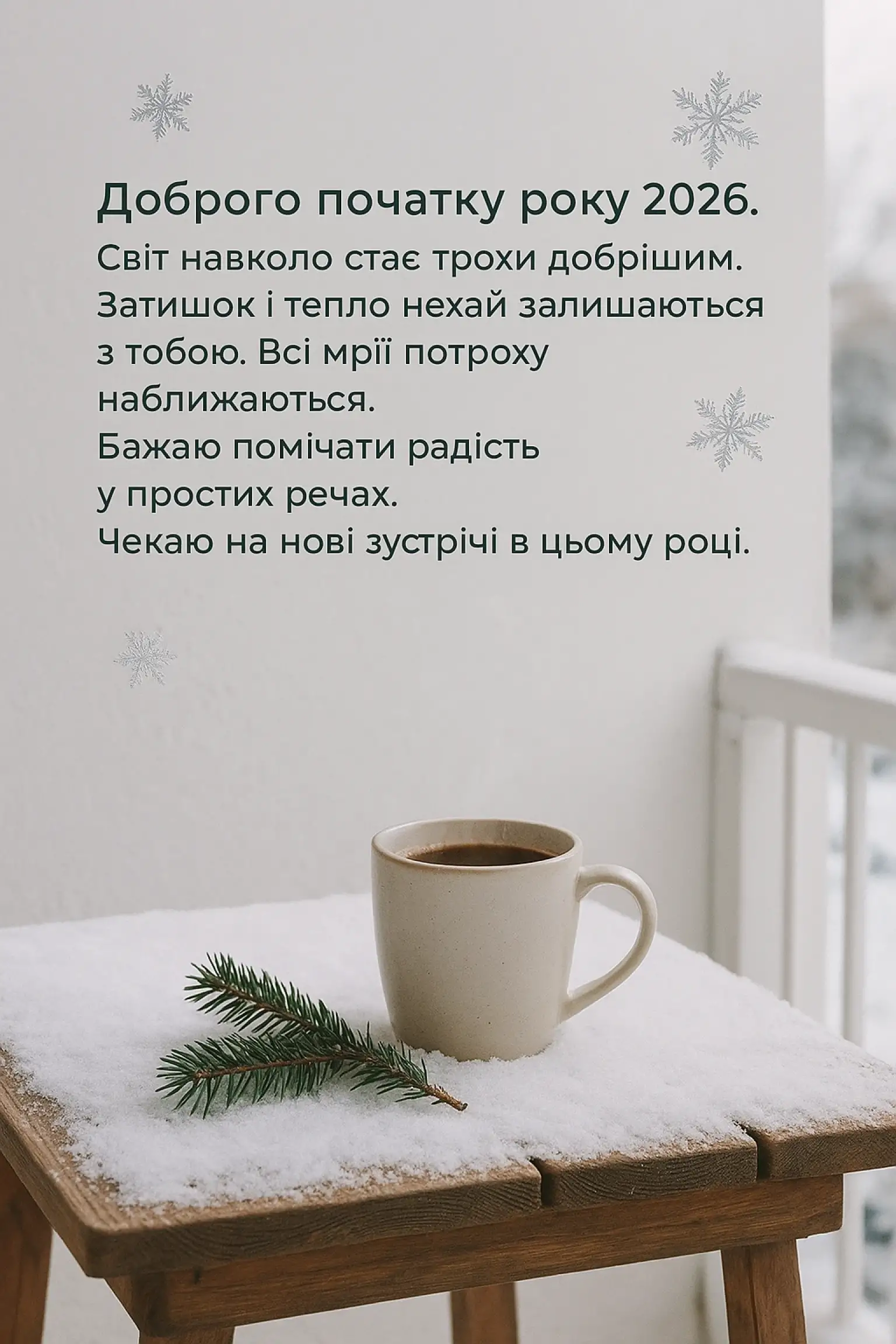 Привітання з прийдешнім новим роком 2026