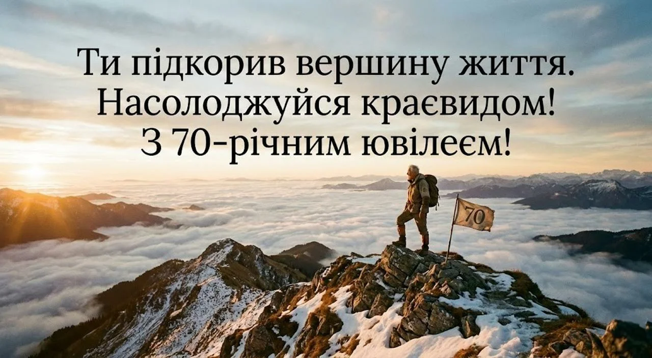 Картинки з ювілеєм для чоловіка на 70 років