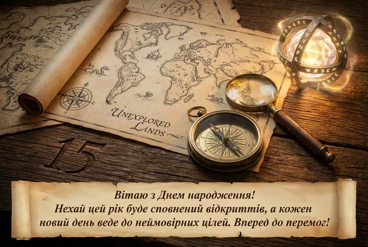 вітання з днем народження 15 років хлопчику