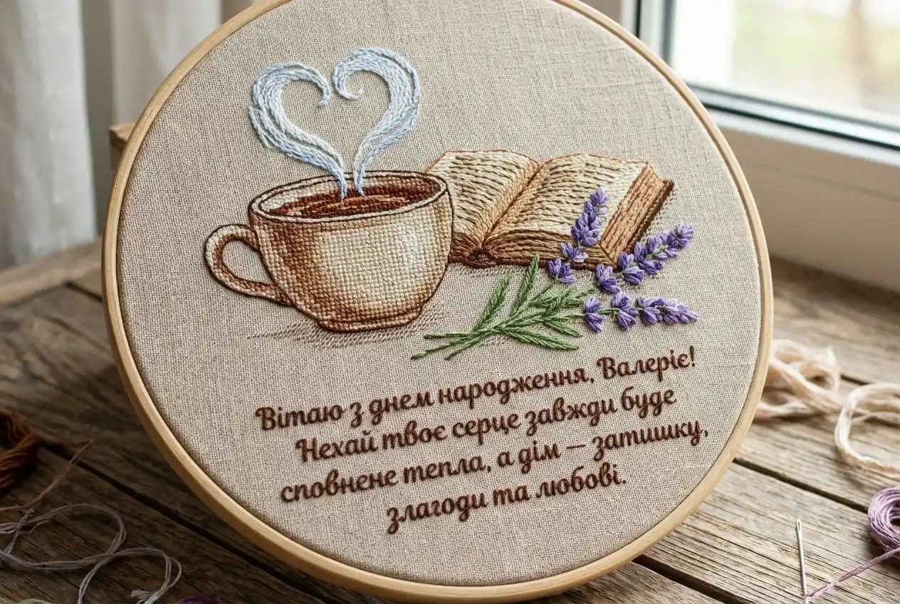 з днем народження, Валеріє українською (жінці)