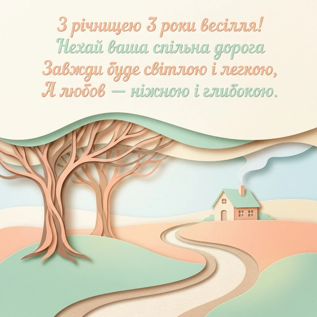 з річницею 3 роки весілля