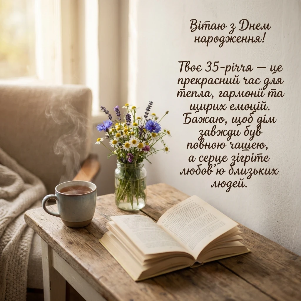 вітання з ювілеєм 35 років жінці