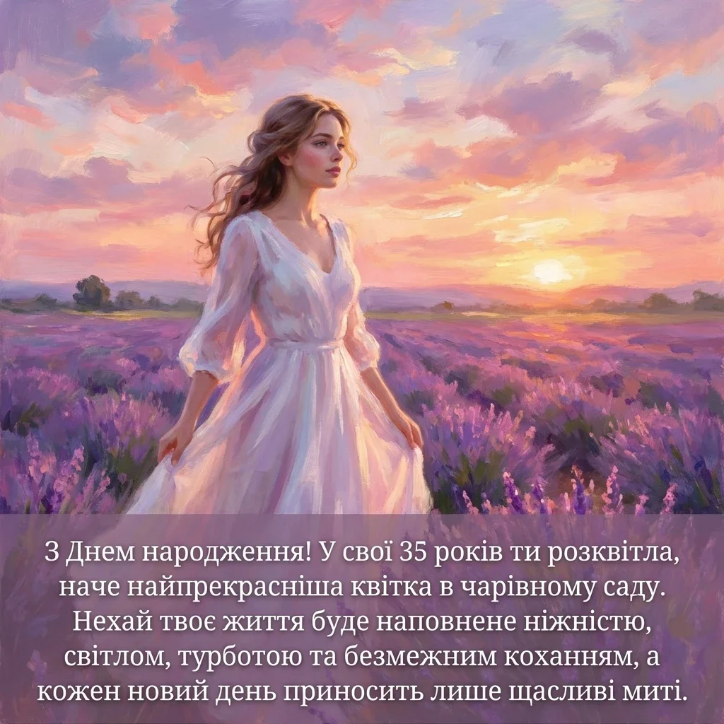 вітання з ювілеєм 35 років жінці