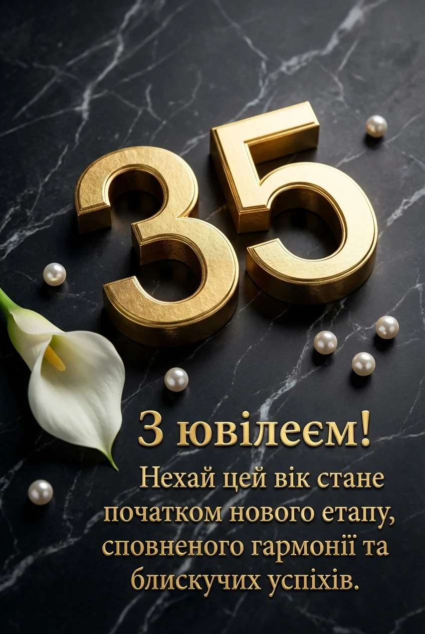 вітання з ювілеєм 35 років жінці