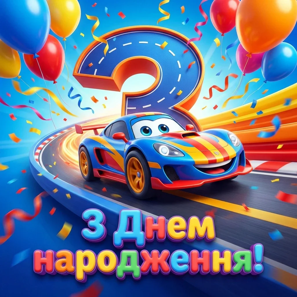 вітання з днем народження хлопчику 3 роки
