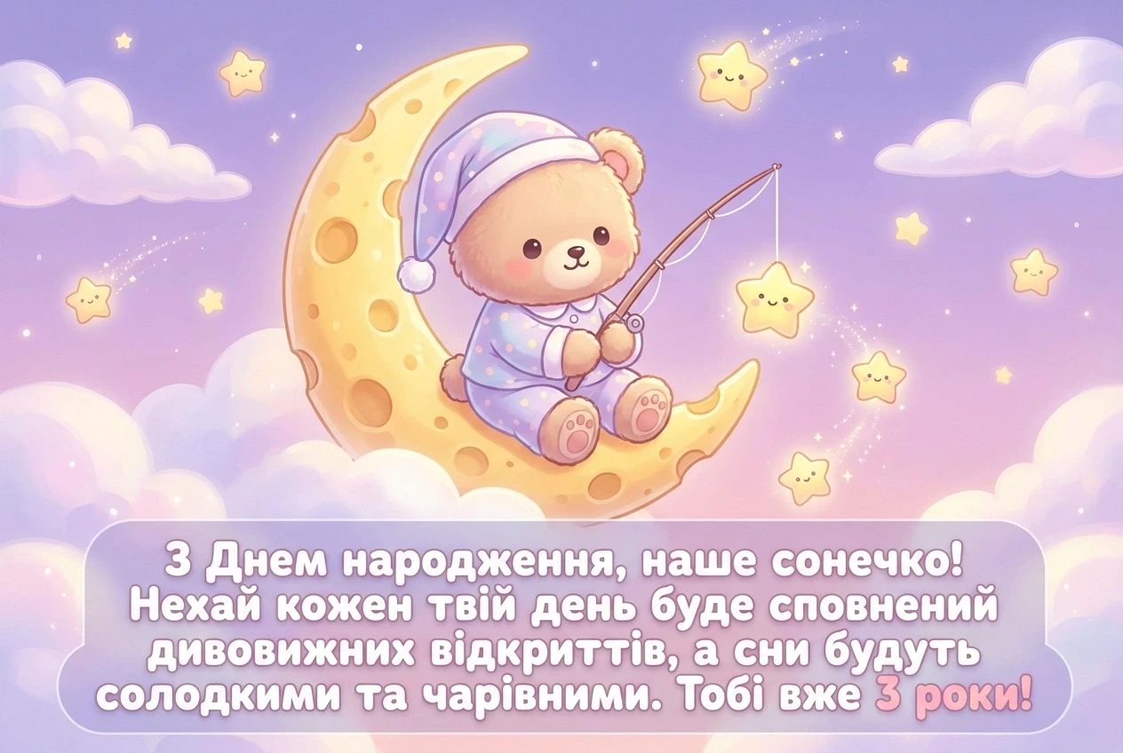 вітання з днем народження хлопчику 3 роки