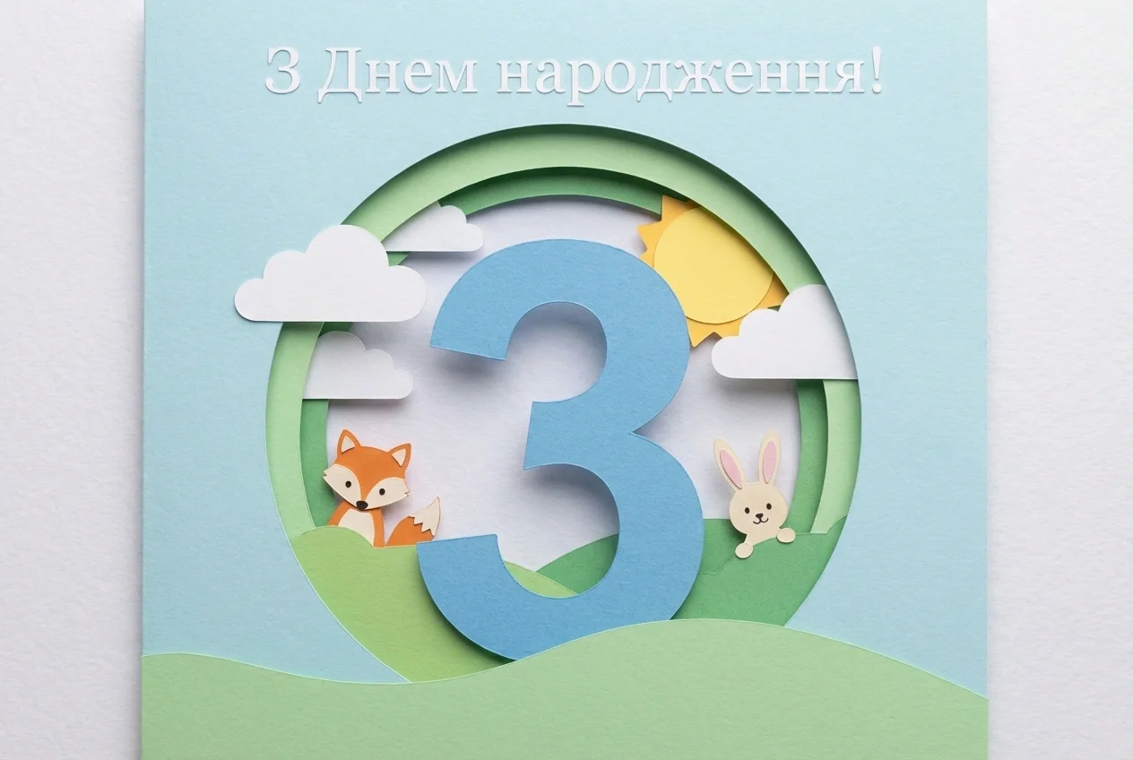 вітання з днем народження хлопчику 3 роки