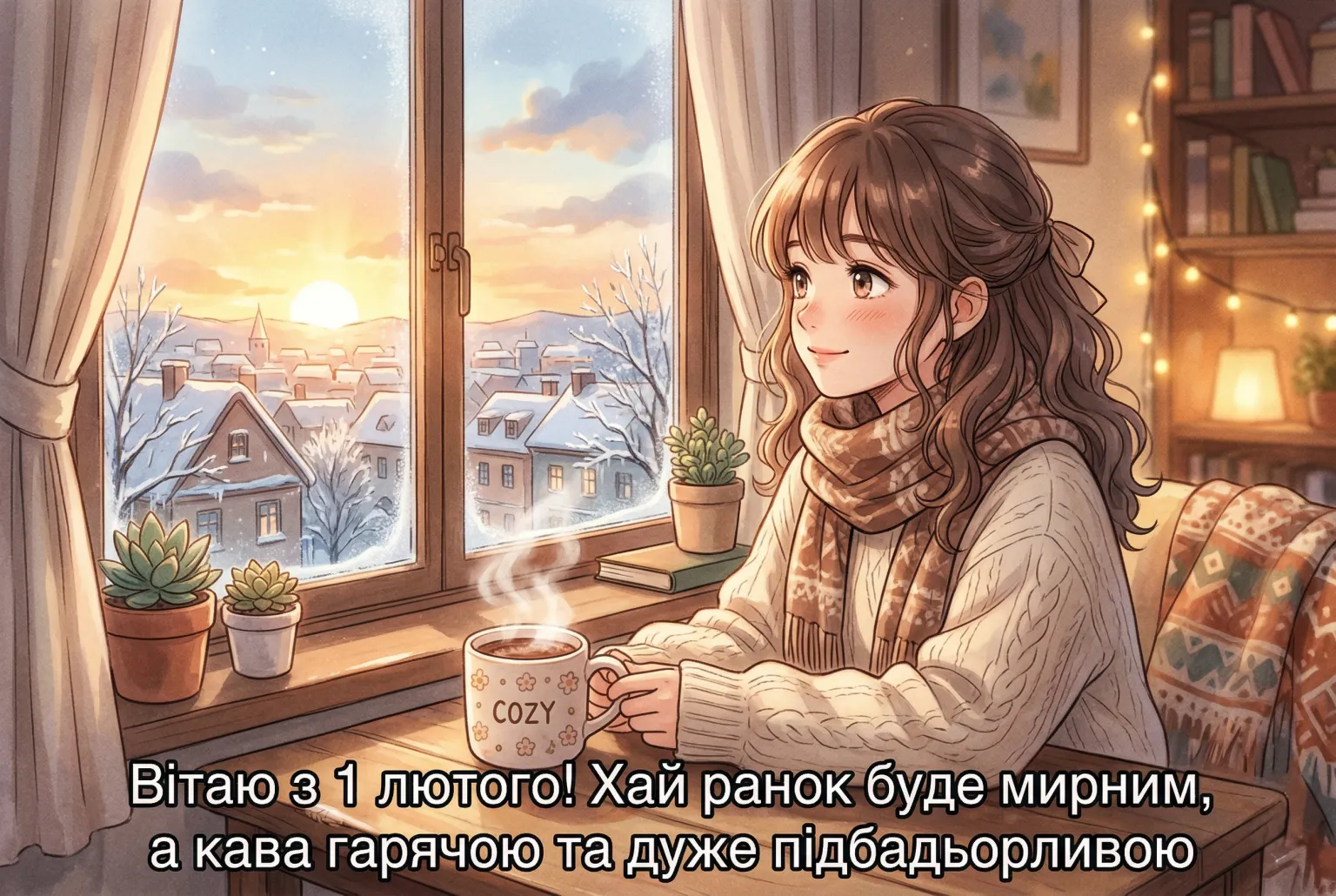 Доброго ранку 1 лютого: затишні картинки та душевні вітання з початком місяця