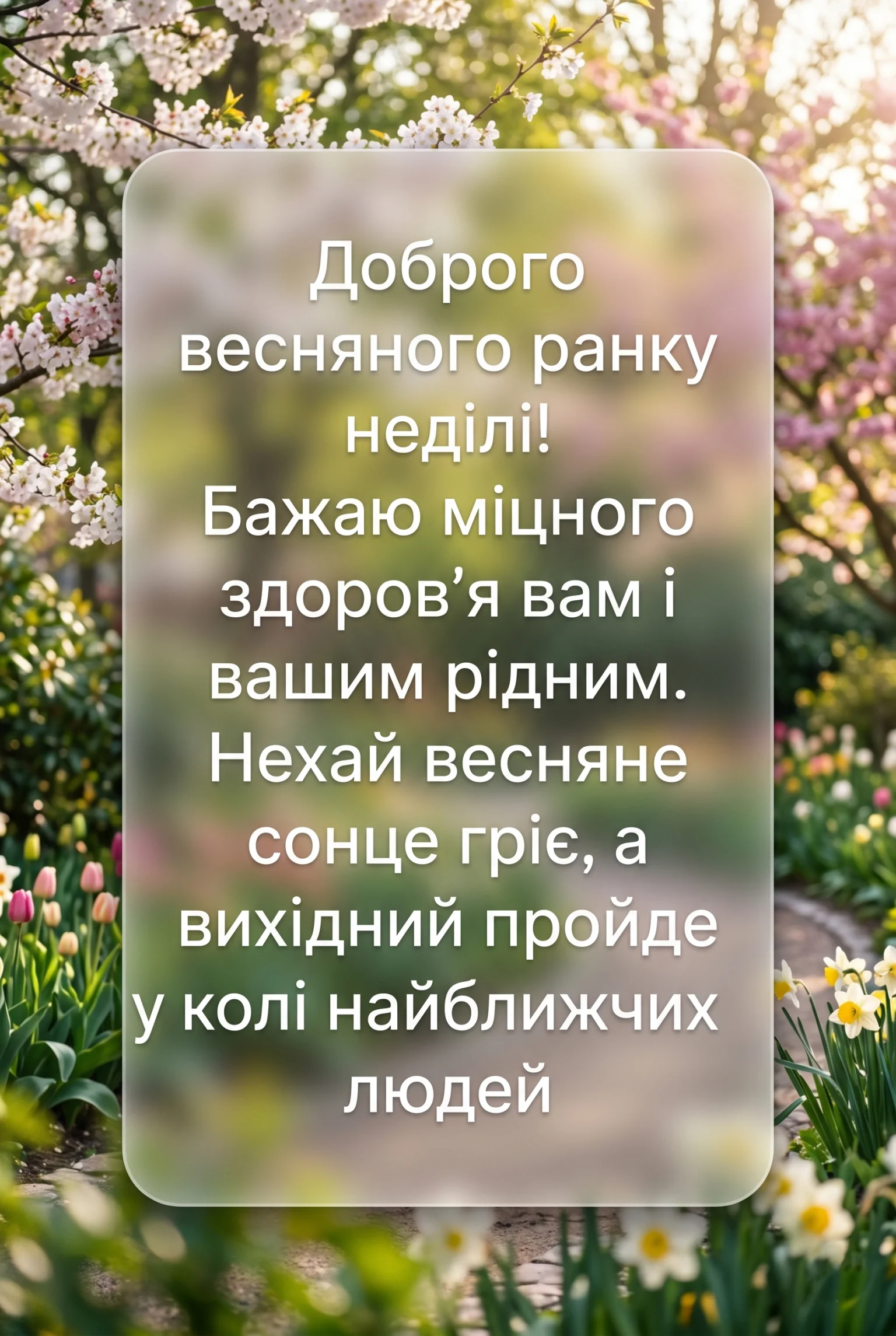 Доброго весняного ранку неділі: картинки та найтепліші побажання для душевного відпочинку