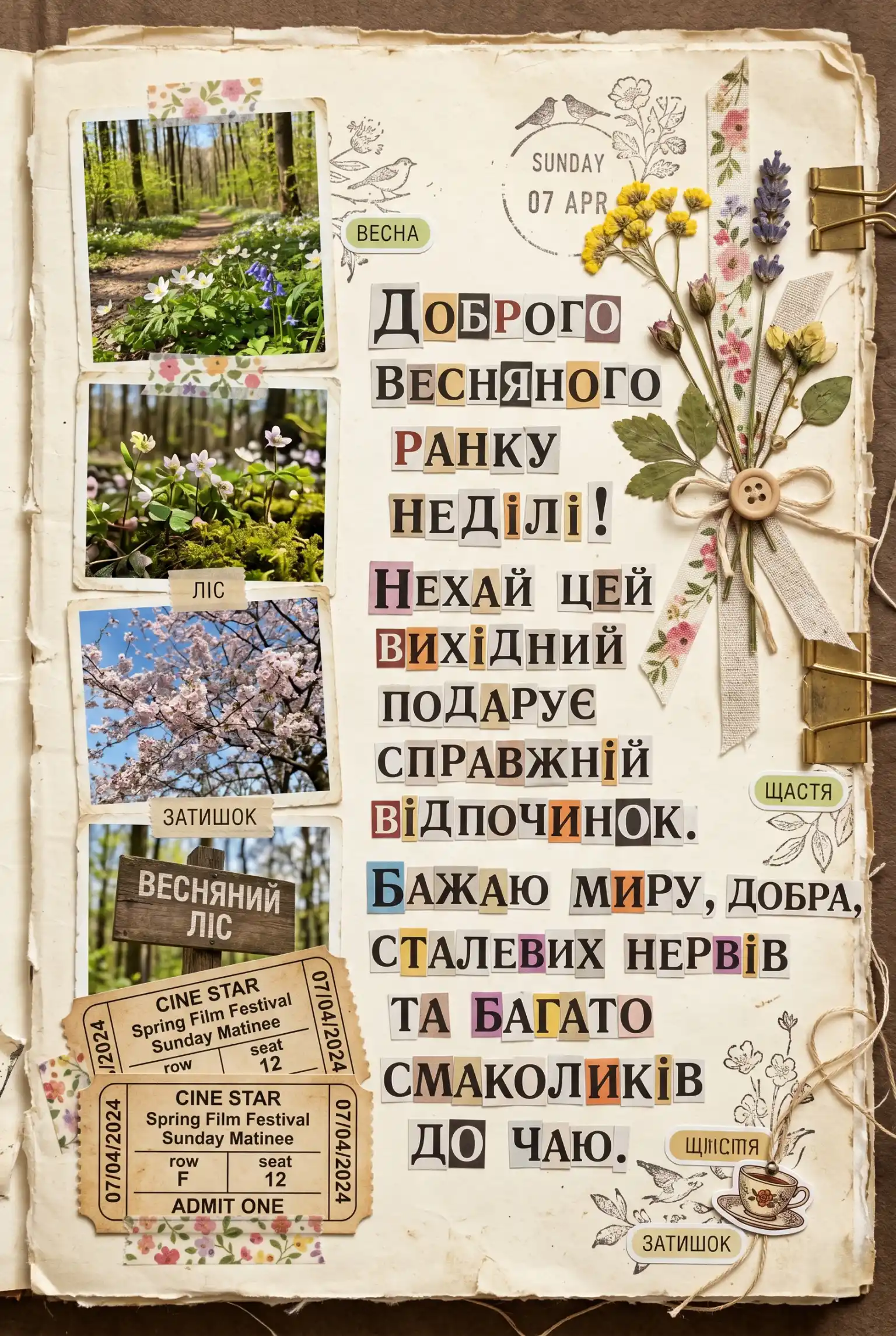 Доброго весняного ранку неділі: картинки та найтепліші побажання для душевного відпочинку