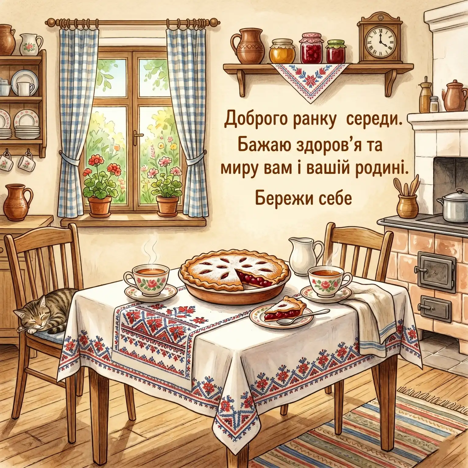 Доброго ранку середи: натхненні побажання та красиві листівки для екватора тижня