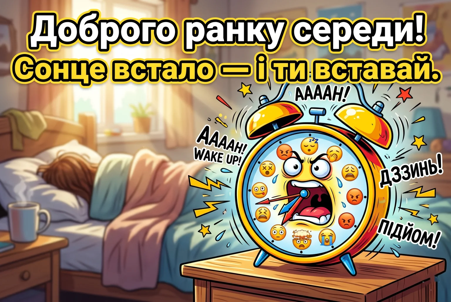 Доброго ранку середи: натхненні побажання та красиві листівки для екватора тижня