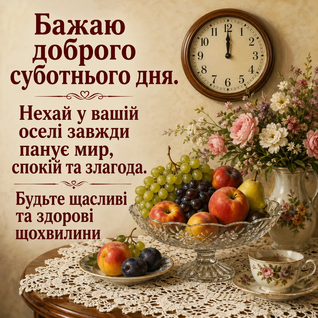 Доброго суботнього дня: найкращі побажання та картинки для затишного відпочинку