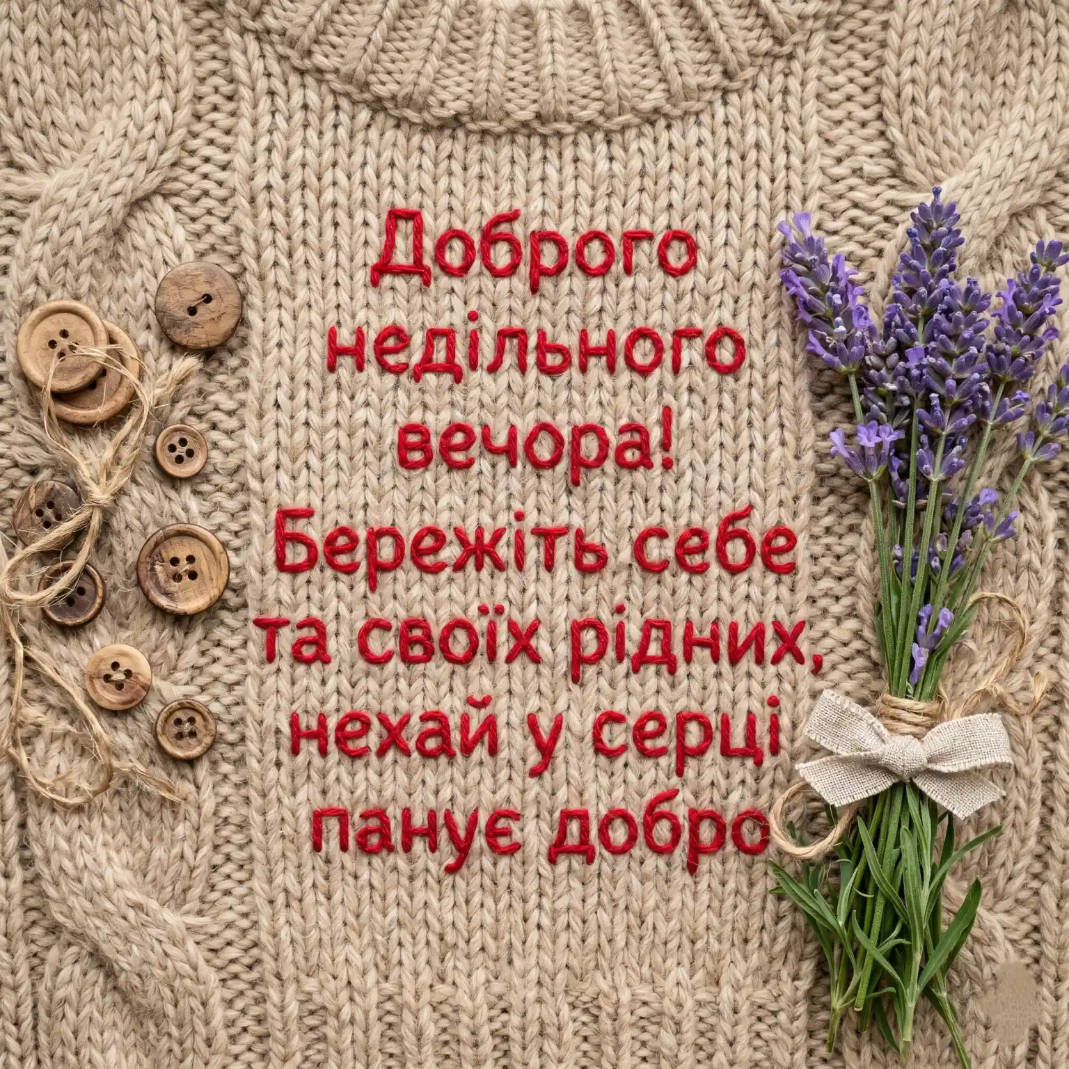 Доброго недільного вечора: найкращі картинки та душевні побажання українською