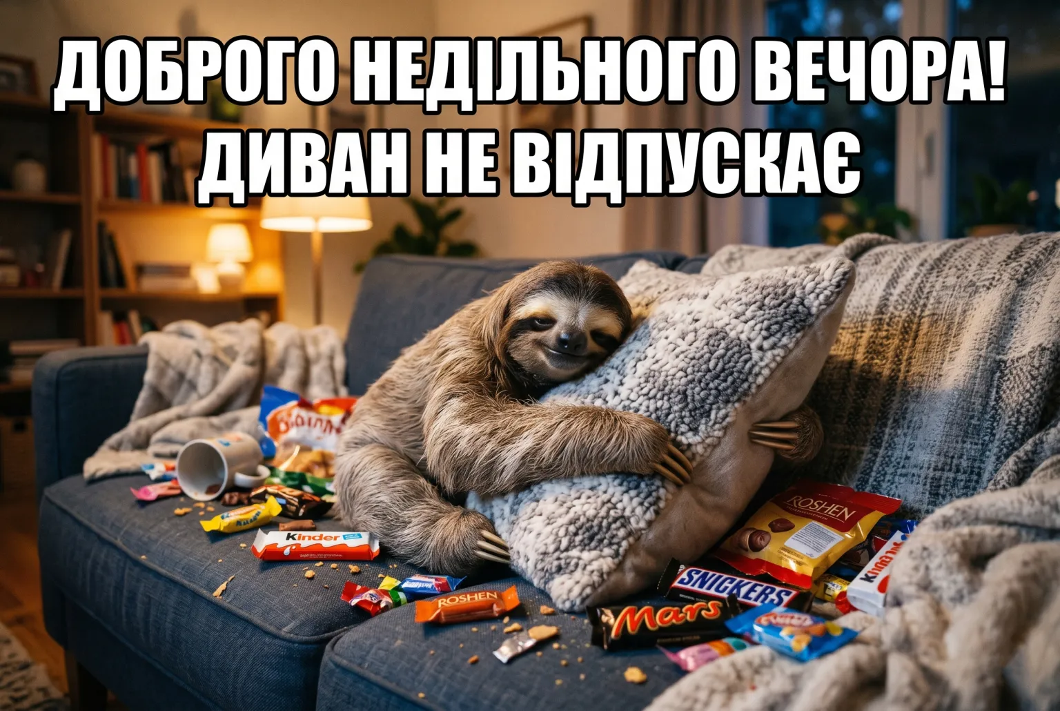 Доброго недільного вечора: найкращі картинки та душевні побажання українською