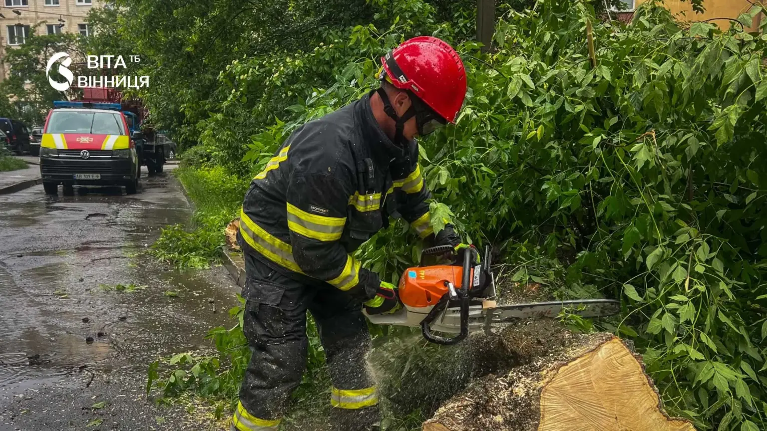 Негода на Вінниччині: підрозділи ДСНС ліквідували наслідки шквалу та зливи