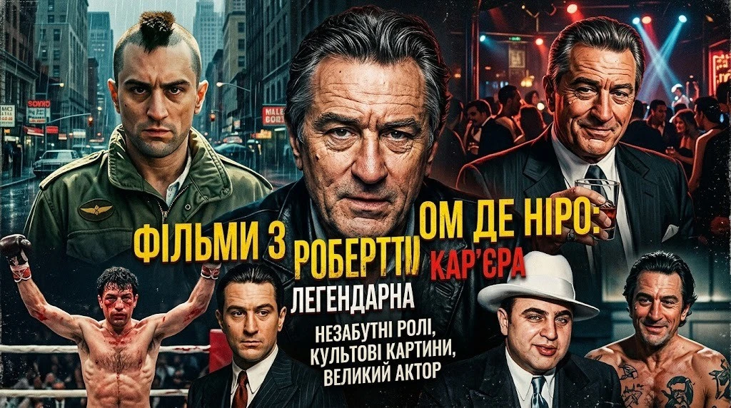 Фільми з Де Ніро: від кримінальної драми до комедії